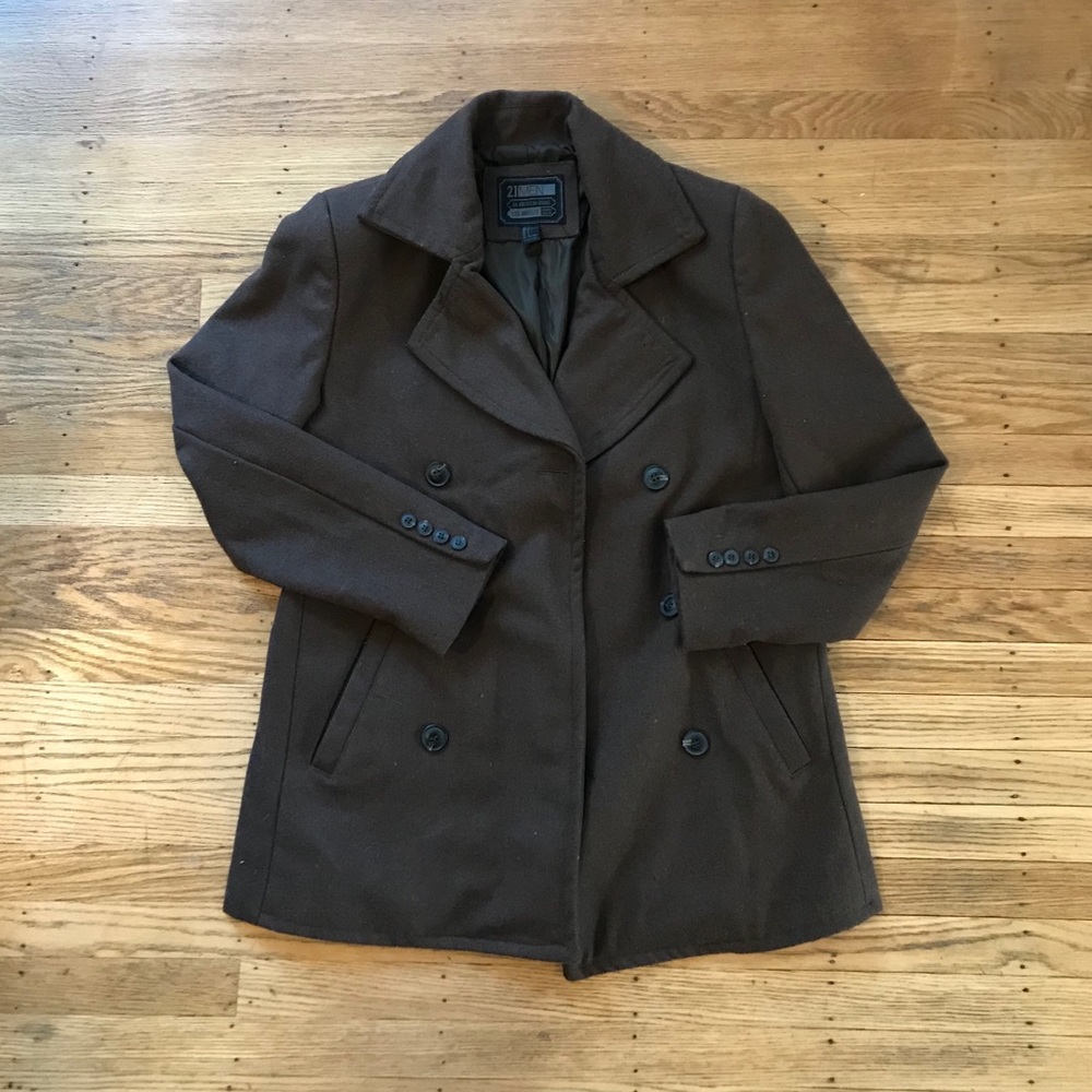 Small Forever 21 Collar Polyamide/Peacoat Brown